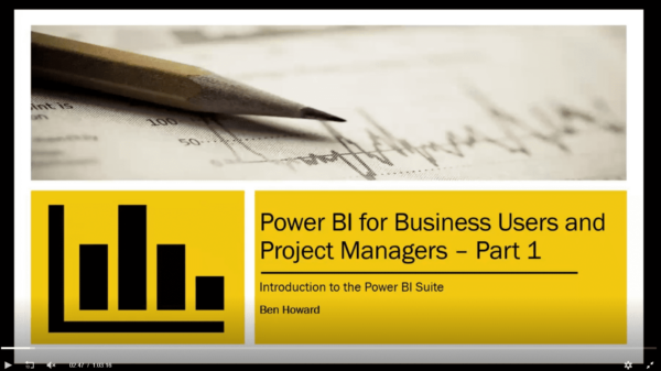 Power BI for Business Users and Project Managers