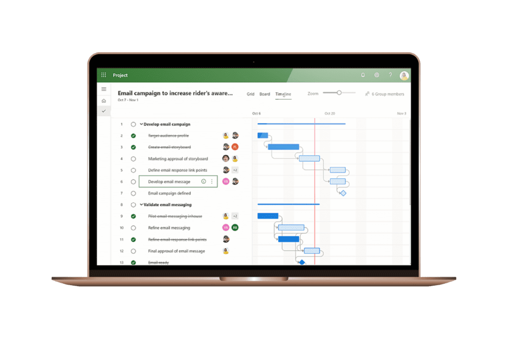 Microsoft Project UI