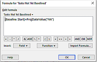 Complete the formula dialog box.